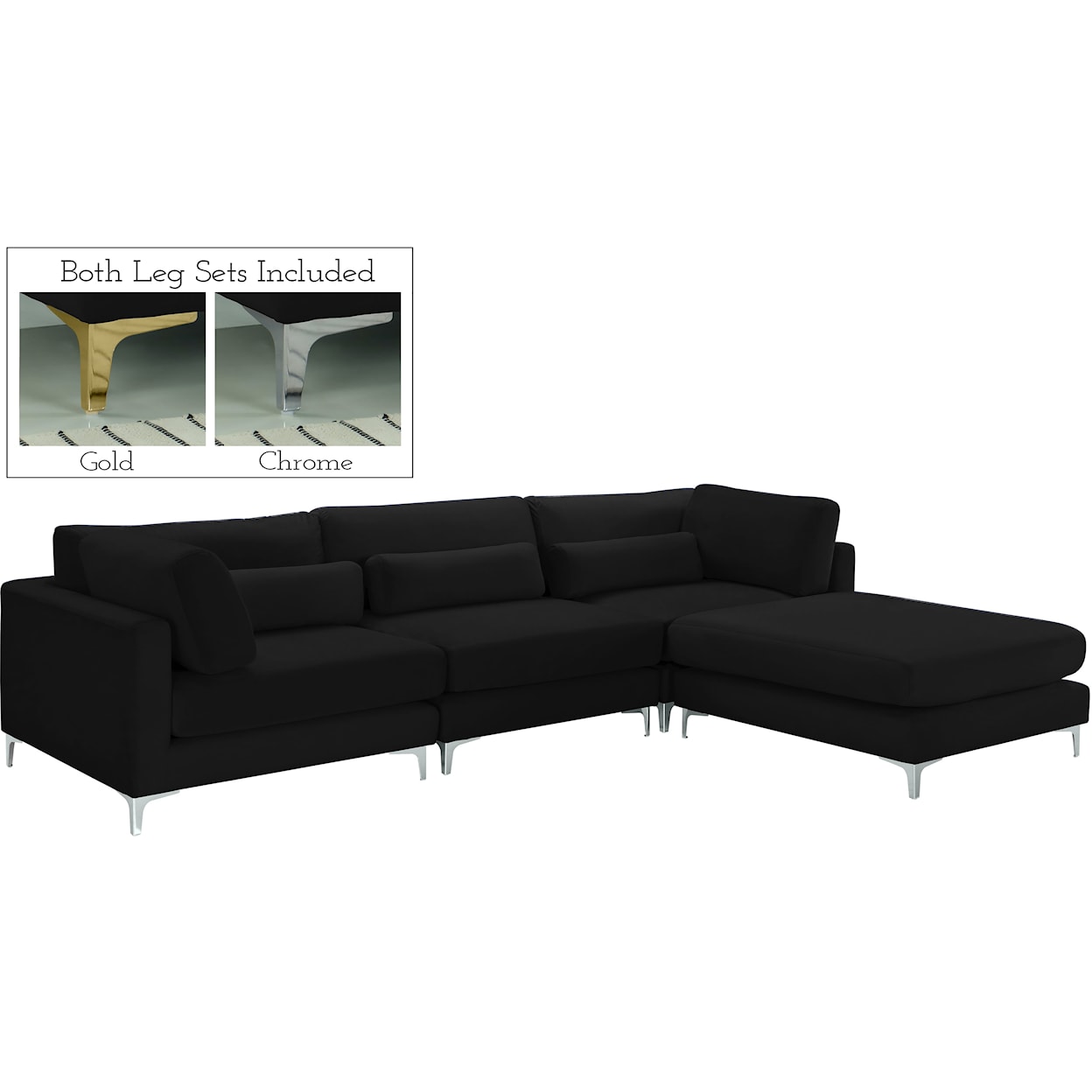 Meridian Furniture Julia Modular Sectional (4 Boxes)