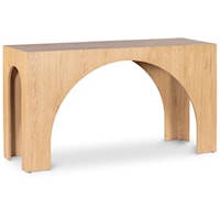 Contemporary Arched Console Table - Oak