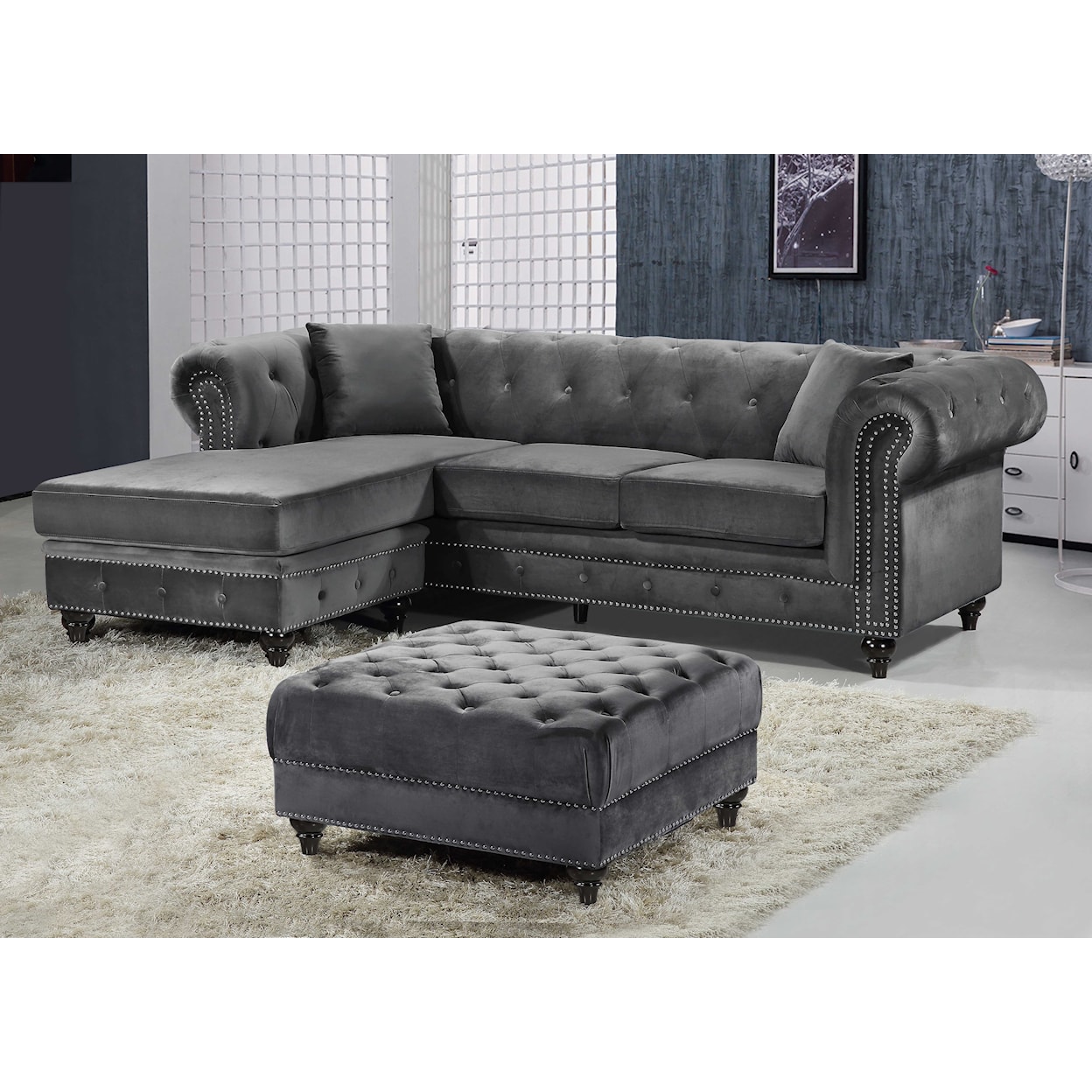 Meridian Furniture Sabrina 2pc. Reversible Sectional