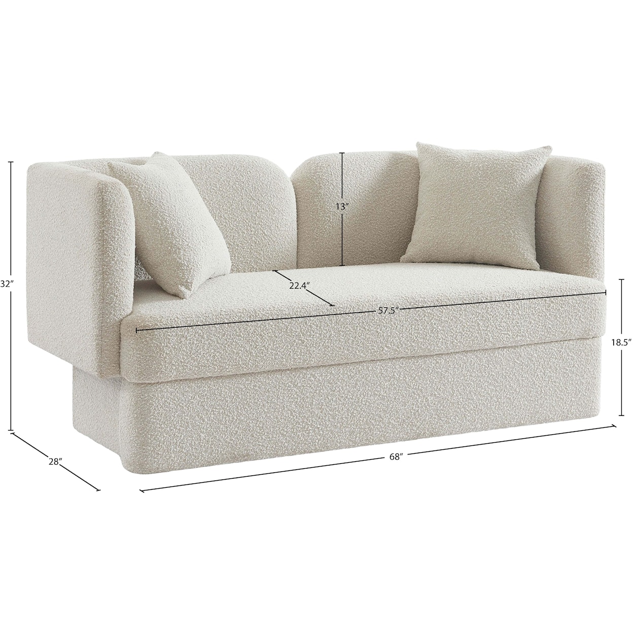 Meridian Furniture Marcel Loveseat