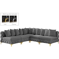 Tremblay Grey Velvet Modular Sectional