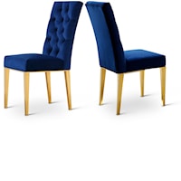 Contemporary Velvet Upholstered Chair with Button Tufting