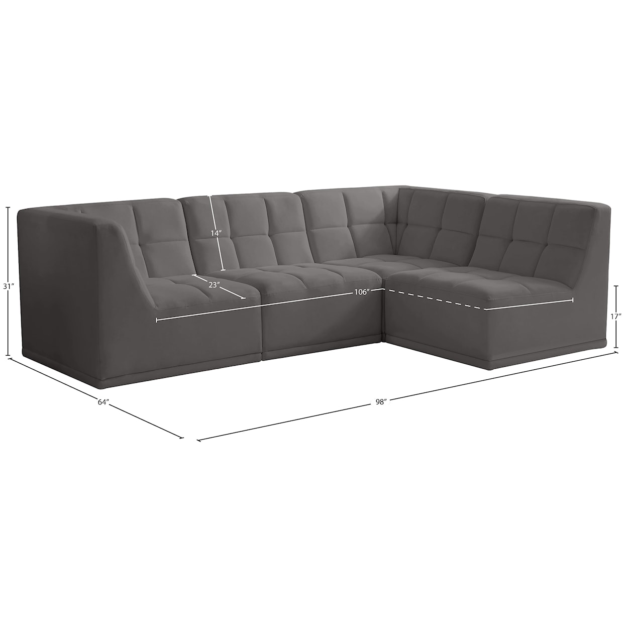 Meridian Furniture Relax Modular Sectional