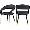 Meridian Furniture Destiny Upholstered Black Faux Leather Dining Chair