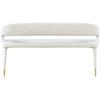 Meridian Furniture Destiny Upholstered White Faux Leather Bench