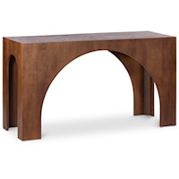 Contemporary Arched Console Table - Brown