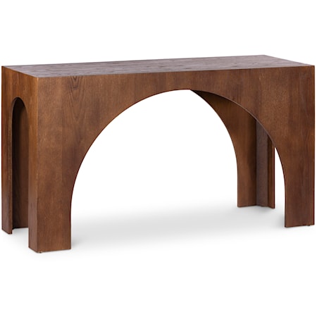 Contemporary Arched Console Table - Brown