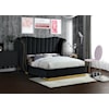 Meridian Furniture Flora Upholstered Black Velvet Queen Bed 