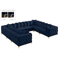 Tremblay Navy Velvet Modular Sectional