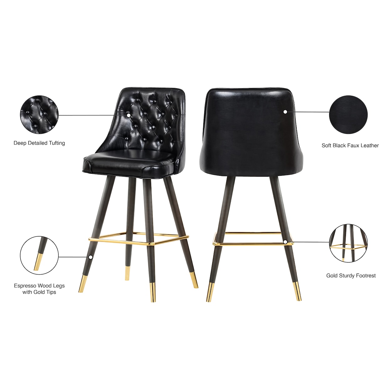 Meridian Furniture Portnoy Counter/Bar Stool