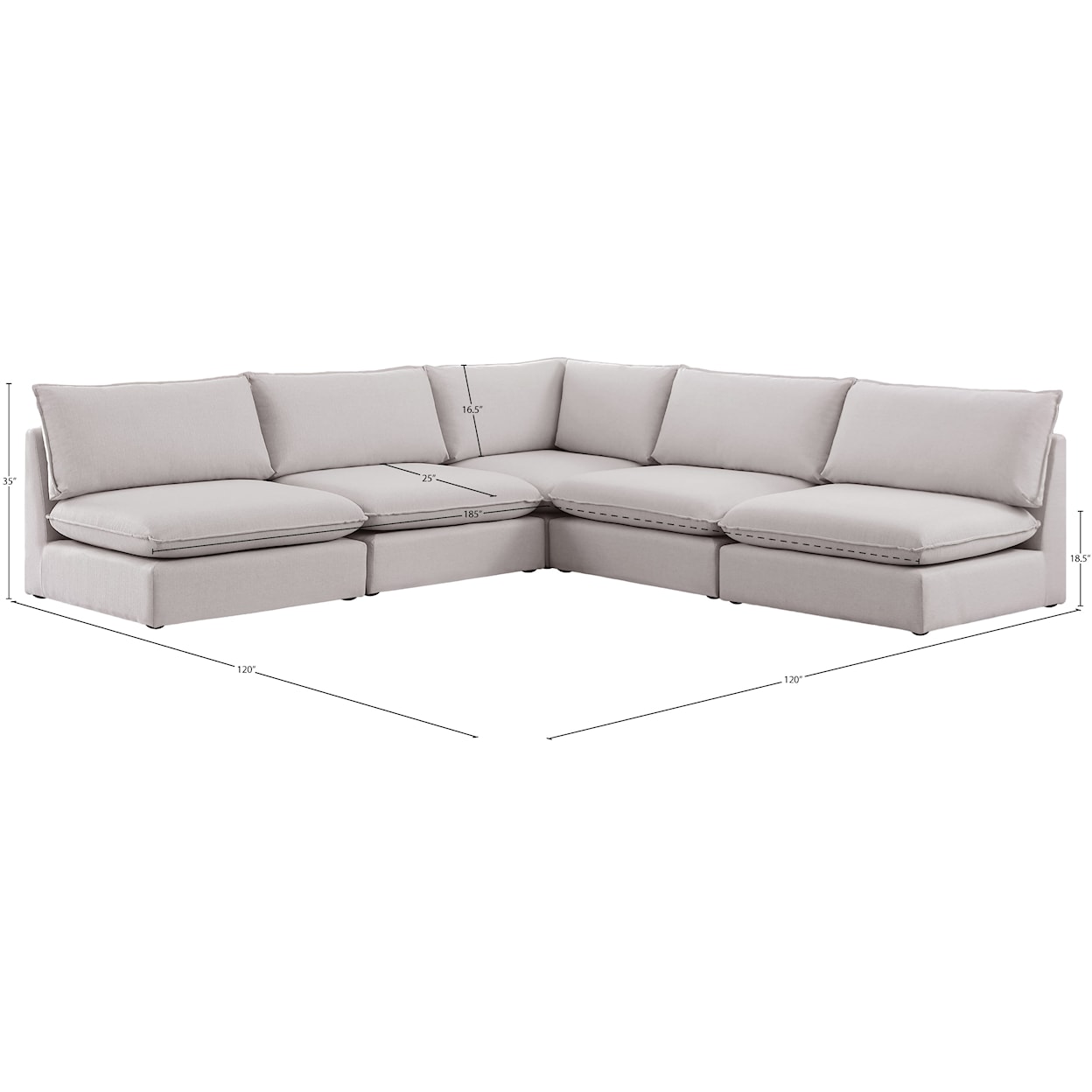 Meridian Furniture Mackenzie Modular Sectional