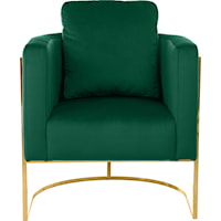 Contemporary Casa Chair Green Velvet