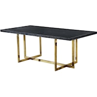 Contemporary Elle Dining Table Gold