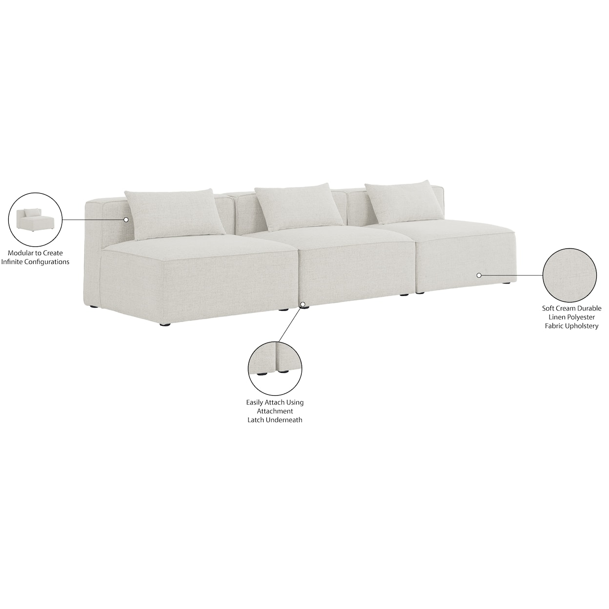 Meridian Furniture Cube Modular Sofa