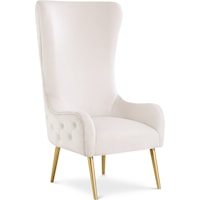 Contemporary Alexander Accent Chair Cream Velvet