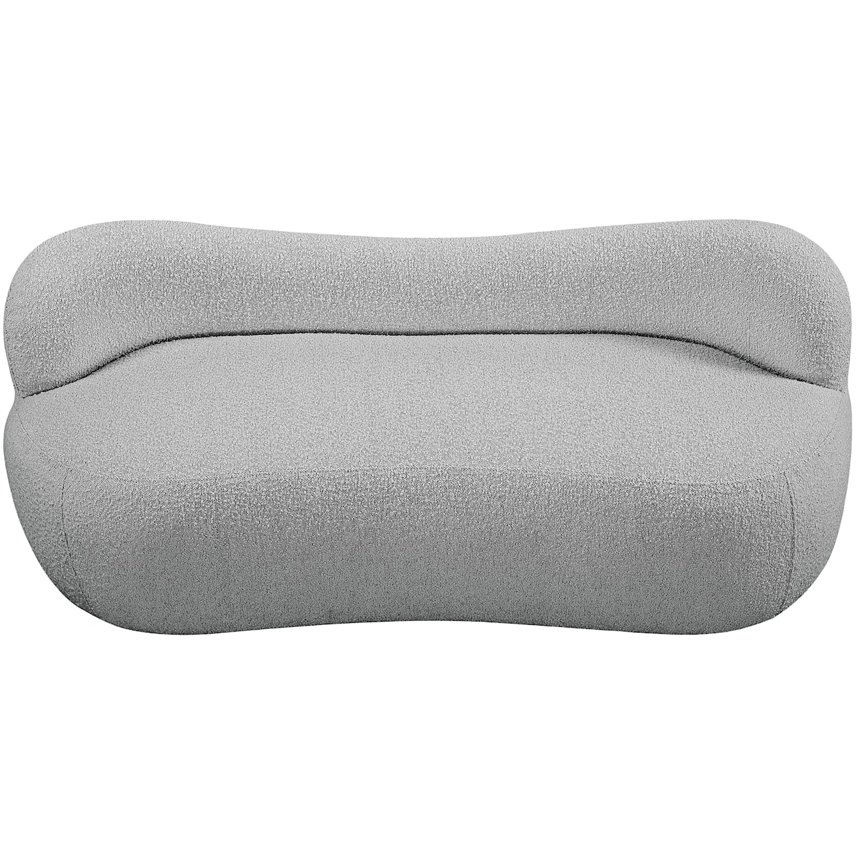 Meridian Furniture Flair Upholstered Grey Boucle Fabric Bench