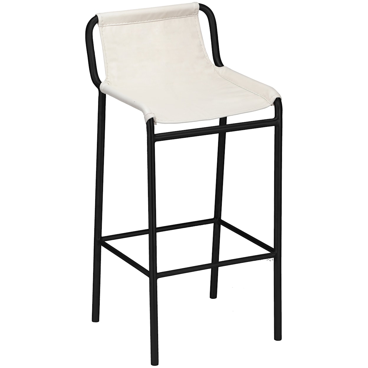 Meridian Furniture Dax Cream Faux Leather Counter Stool