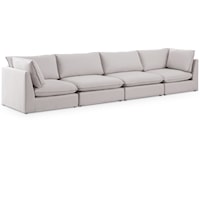 Mackenzie Beige Durable Linen Textured Modular Sofa