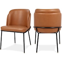 Jagger Cognac Faux Leather Dining Chair