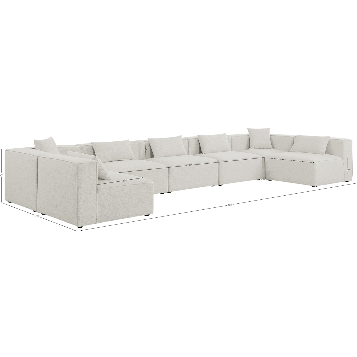 Meridian Furniture Cube Modular Sectional