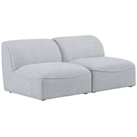 Miramar Grey Durable Linen Textured Modular Sofa