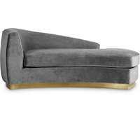 Julian Grey Velvet Chaise