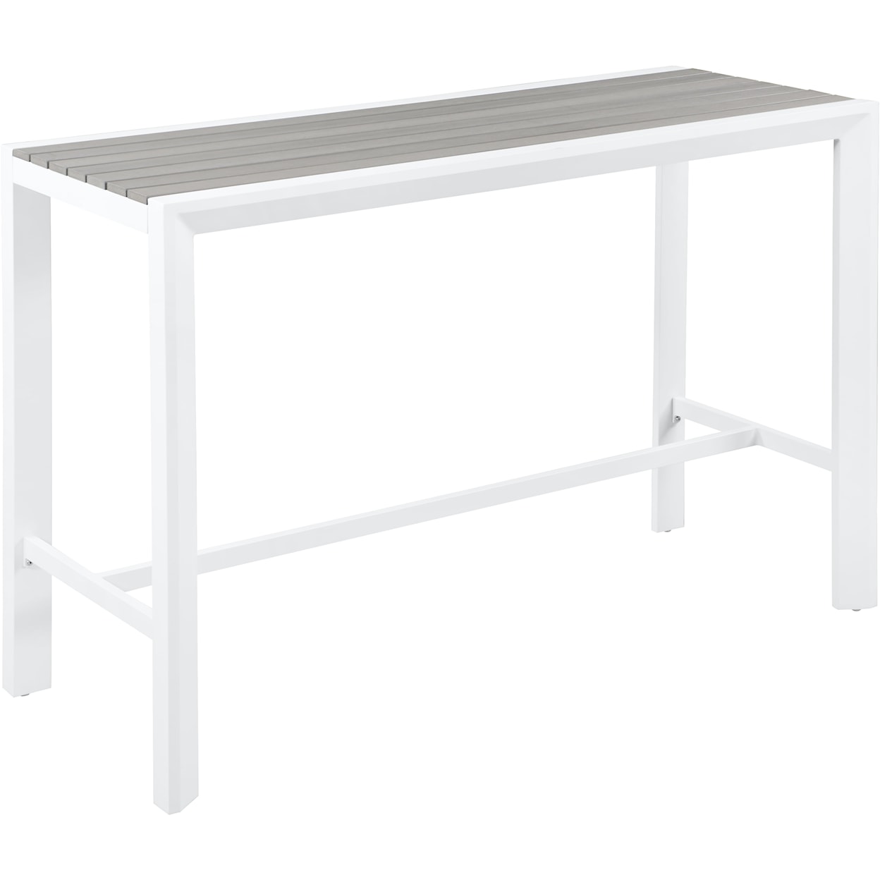 Meridian Furniture Nizuc Aluminum Rectangle Bar Table