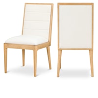 Bristol Cream Linen Textured Fabric Dining Chair