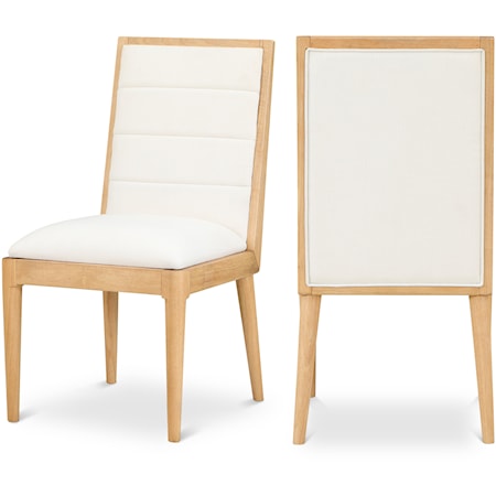 Bristol Cream Linen Textured Fabric Dining Chair