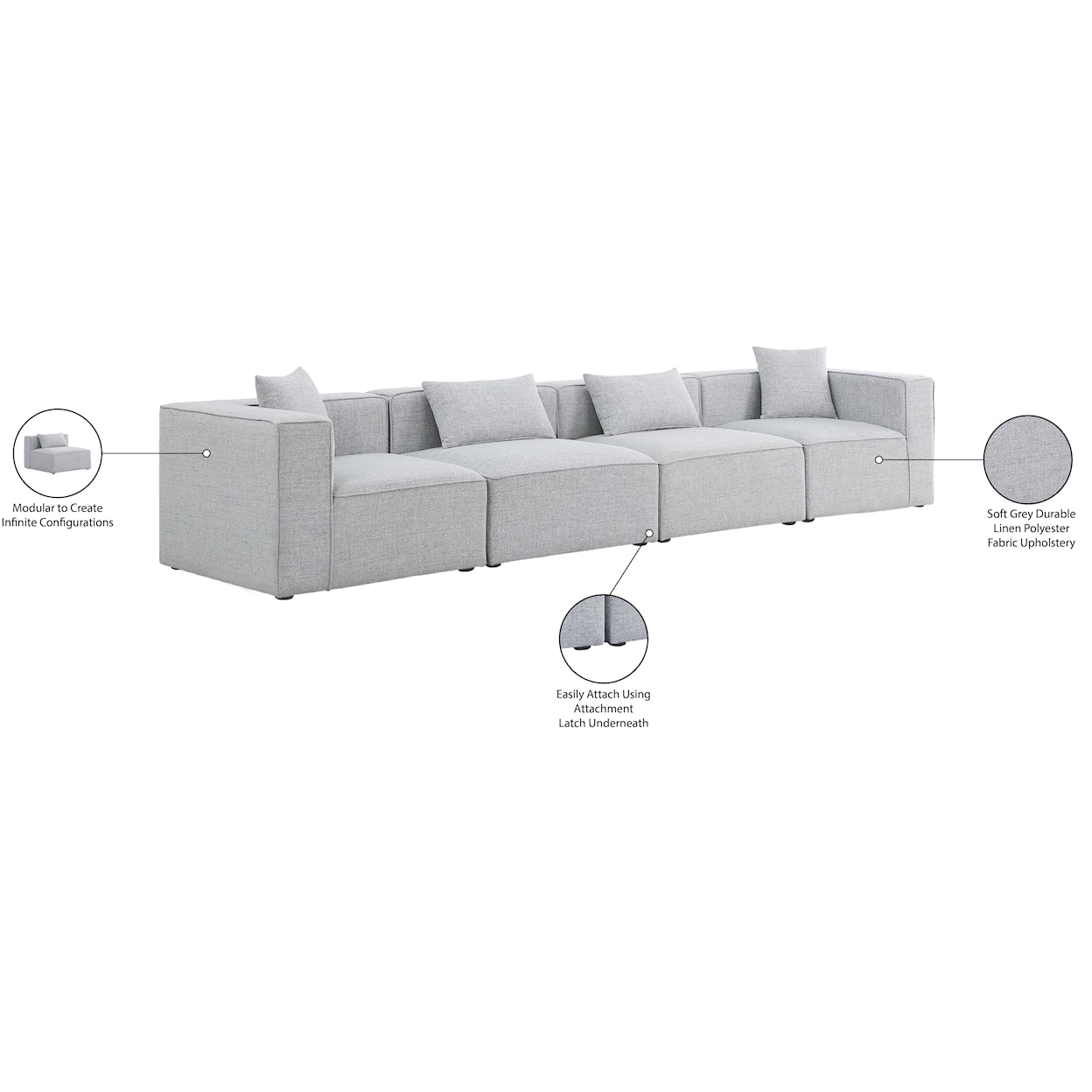 Meridian Furniture Cube Modular Sofa