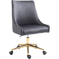 Karina Grey Velvet Office Chair