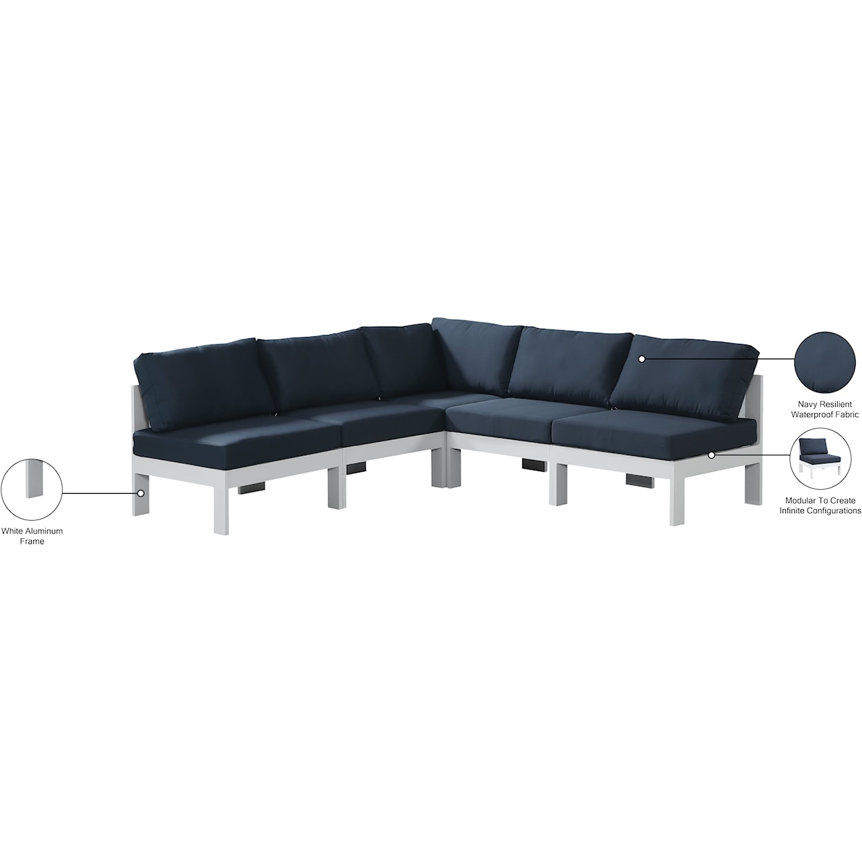 Meridian Furniture Nizuc Modular Sectional