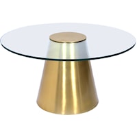 Glassimo Brushed Gold Coffee Table