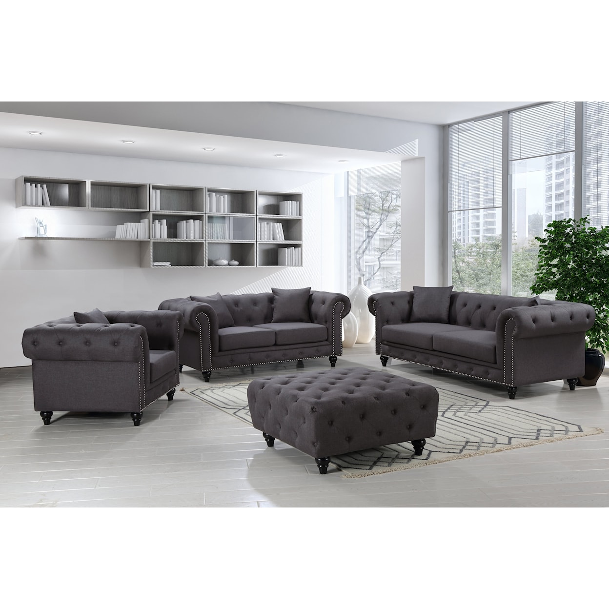 Meridian Furniture Chesterfield Loveseat