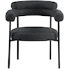 Meridian Furniture Blake Fabric Dining Chair with Black Iron Frame
