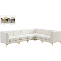 Alina Cream Velvet Modular Sectional