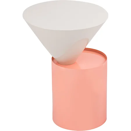 Contemporary Damon End Table Pink