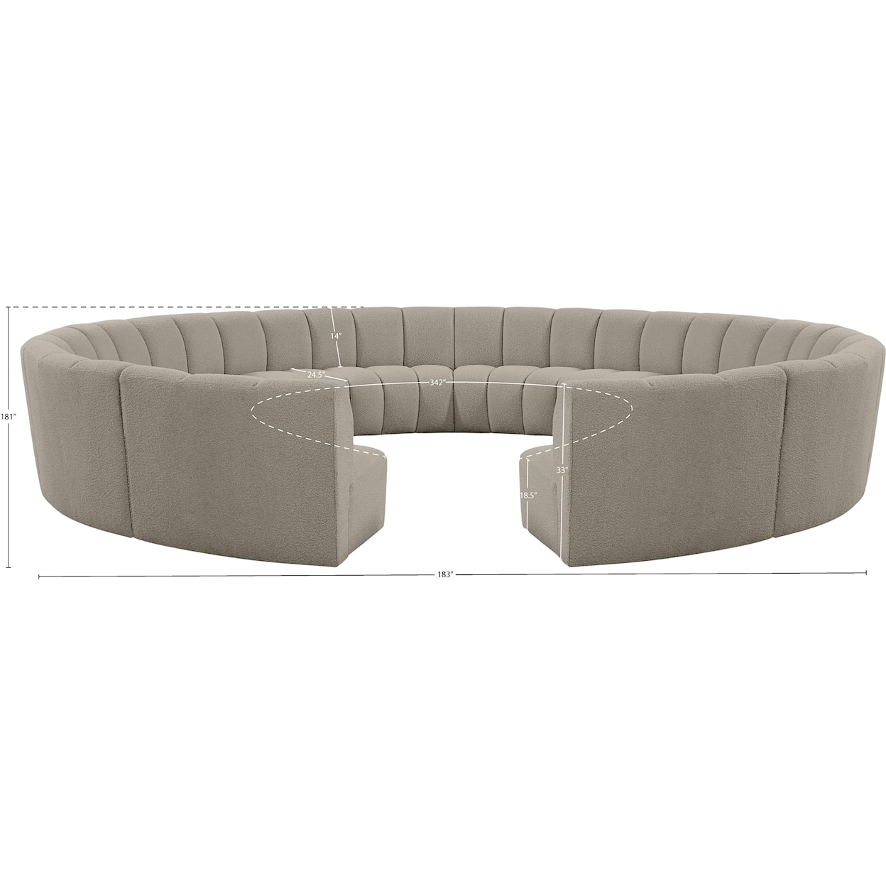 Meridian Furniture Infinity 12pc. Modular Sectional