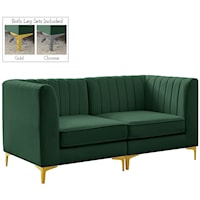 Alina Green Velvet Modular Sectional