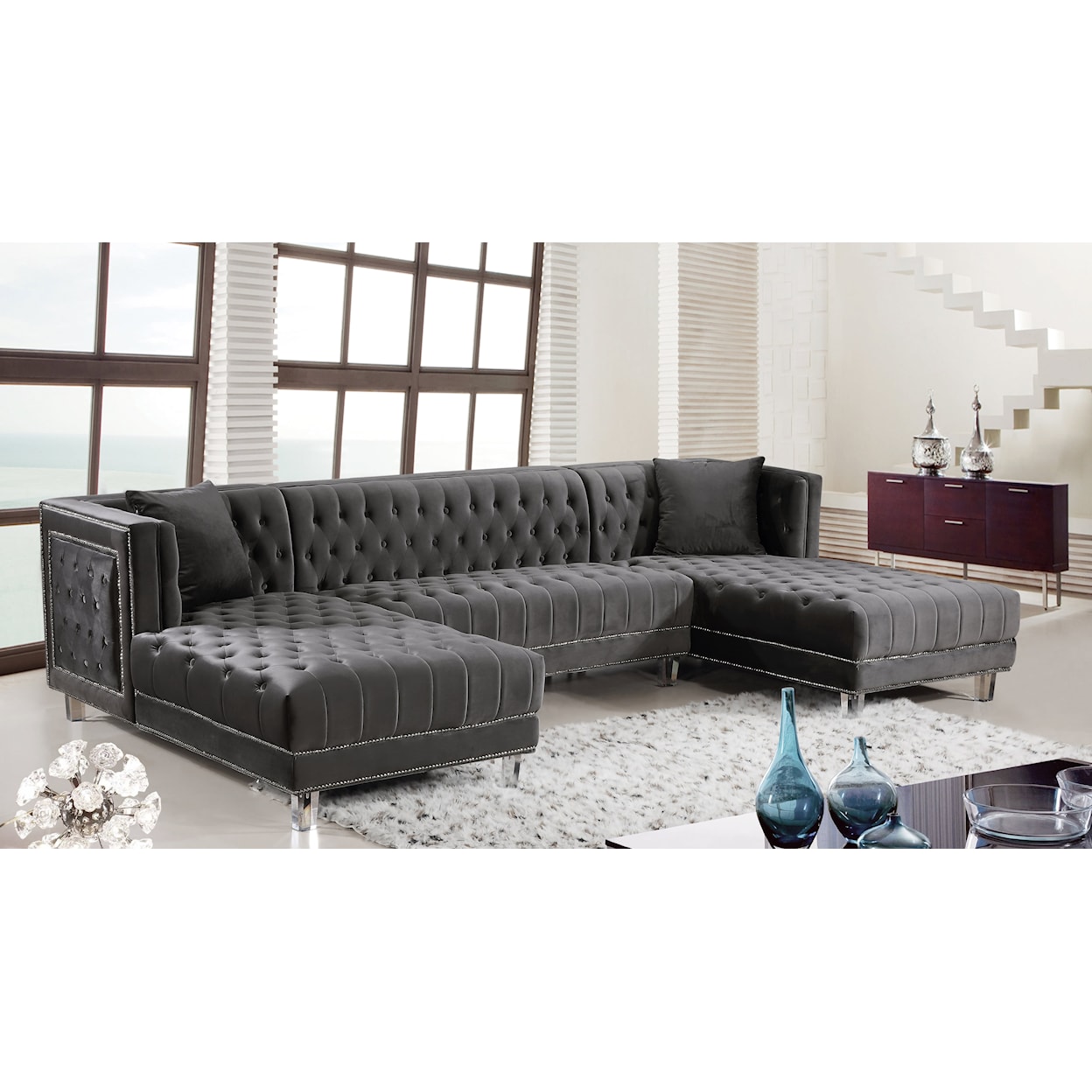 Meridian Furniture Moda 3pc. Sectional