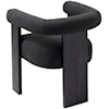 Meridian Furniture Barrel Fabric Barrel Dining Chair with Black Frame