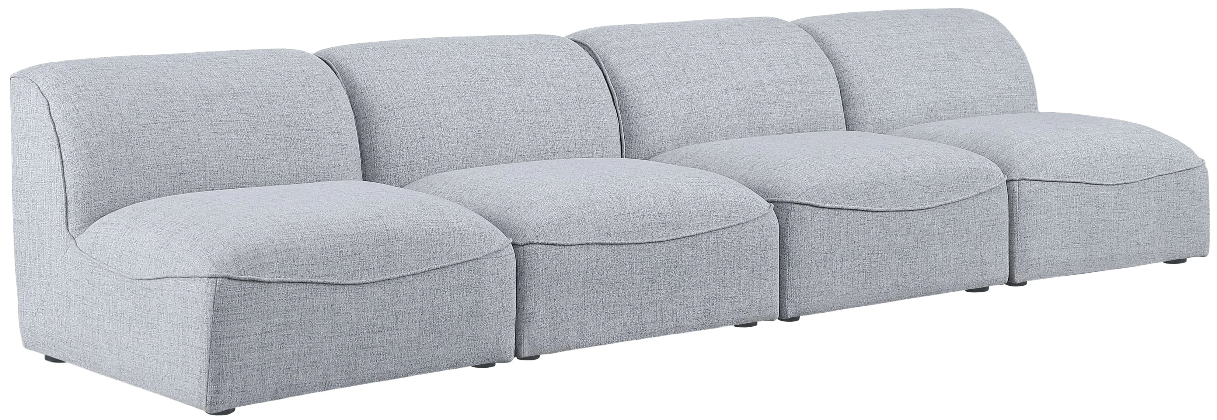 Meridian Furniture Miramar 683GreyS132 Miramar Grey Durable Linen
