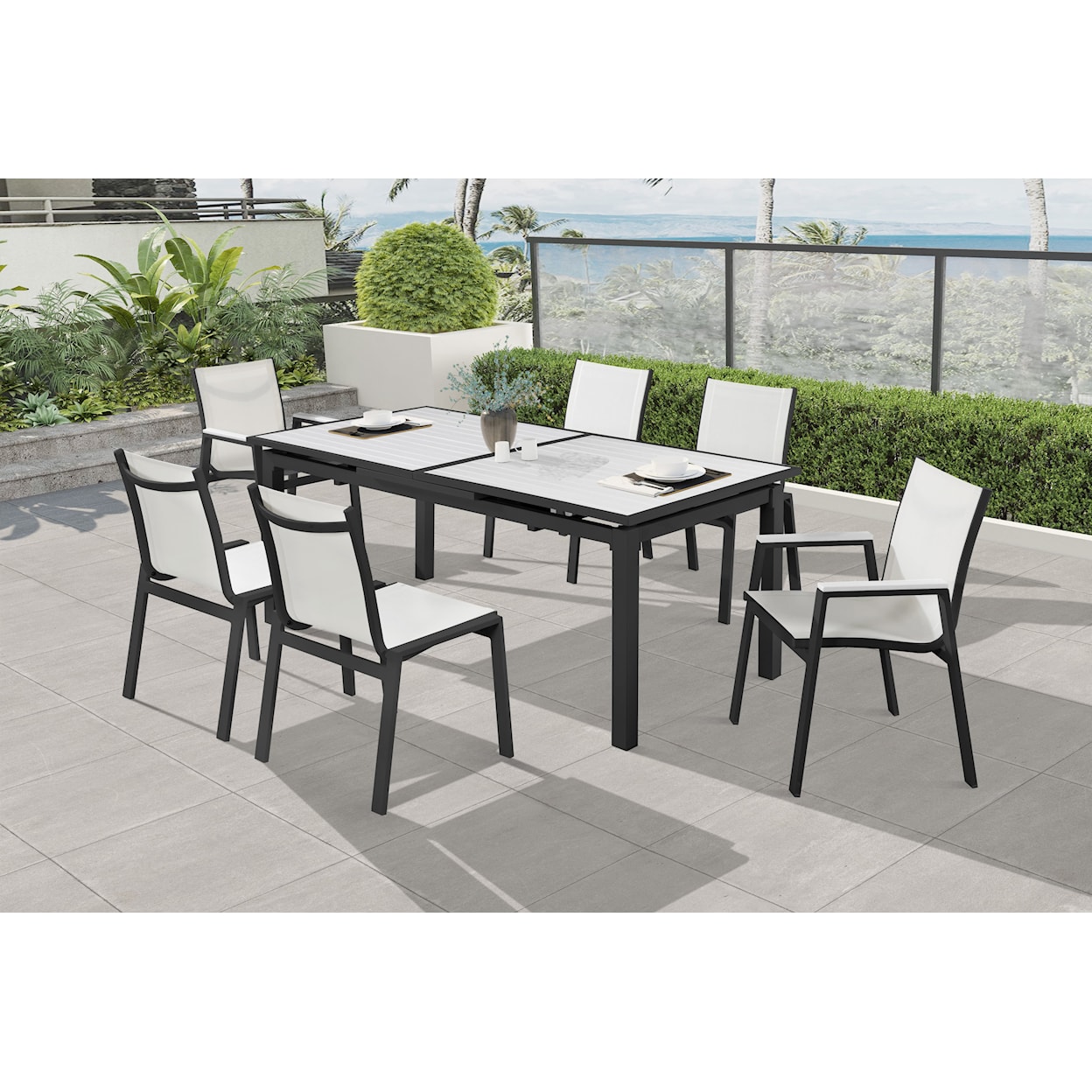 Meridian Furniture Nizuc Aluminum Dining Table