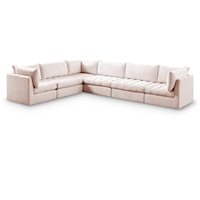 Jacob Pink Velvet Modular Sectional