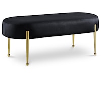 Gia Black Velvet Bench