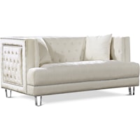 Lucas Cream Velvet Loveseat