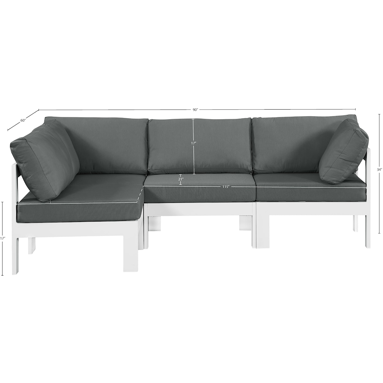 Meridian Furniture Nizuc Modular Sectional