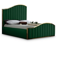 Jolie Green Velvet Queen Bed (3 Boxes)