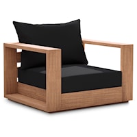 Tulum Black Water Resistant Fabric Outdoor Chair