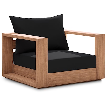 Tulum Black Water Resistant Fabric Outdoor Chair